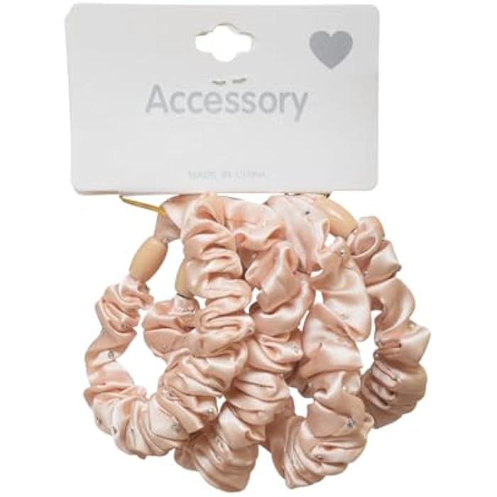 Daphne 4-Piece Girls' Cotton Hair Ties - Pink - Image 1